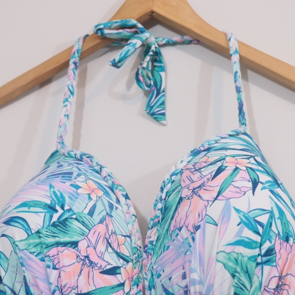 True Craft Tropical Floral Printed Tankini Swim Top - Picture 3 of 11